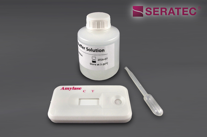 SERATEC Amylase Test — хроматографический иммунотест для быстрого обнаружения следов слюны человека при проведении судебно-биологических экспертиз. SERATEC Amylase Test — хроматографический иммунотест для быстрого обнаружения следов слюны человека при проведении судебно-биологических экспертиз.