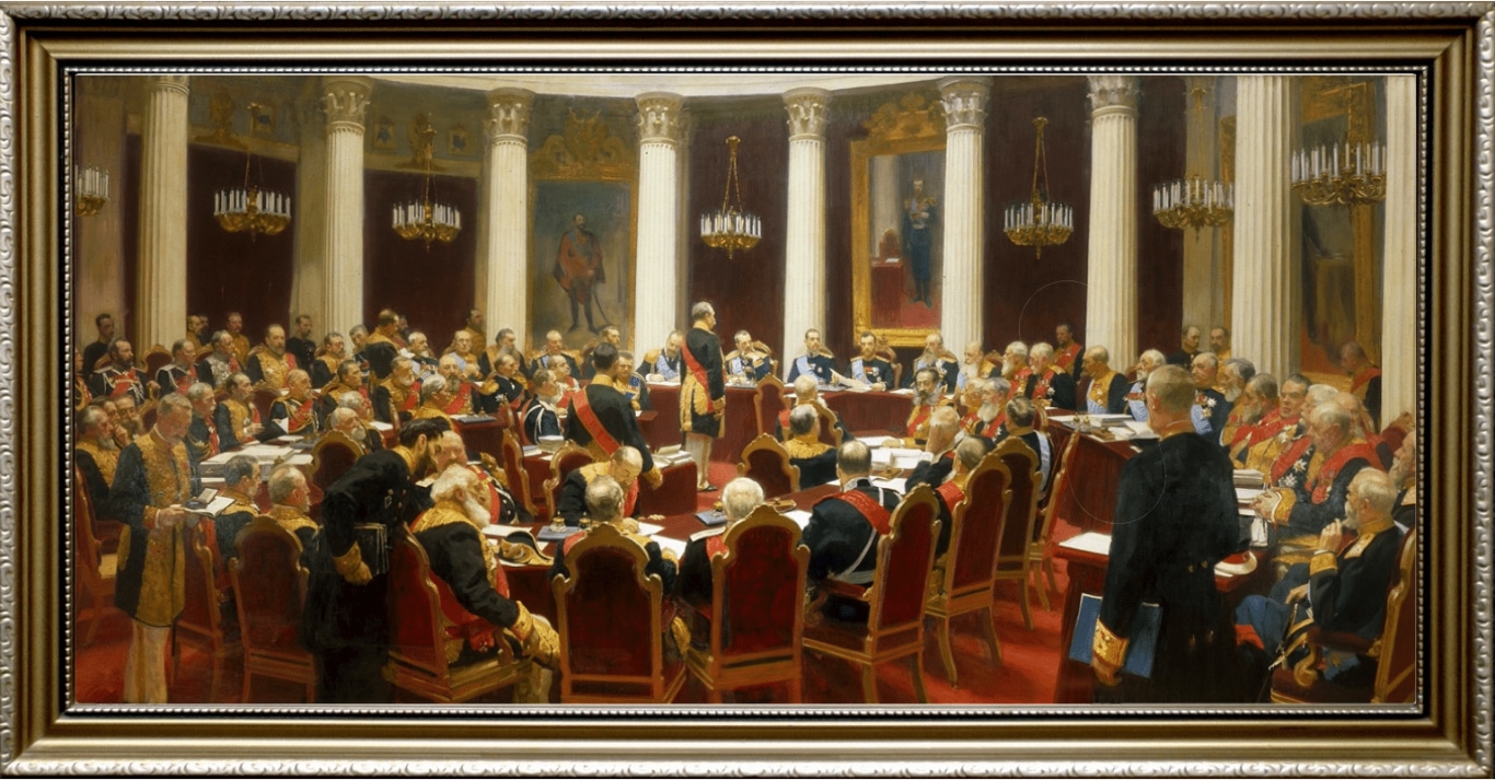 Б учреждение государственного совета. Репин торжественное заседание государственного совета 7 мая 1901 года. Репин заседание государственного совета картина.